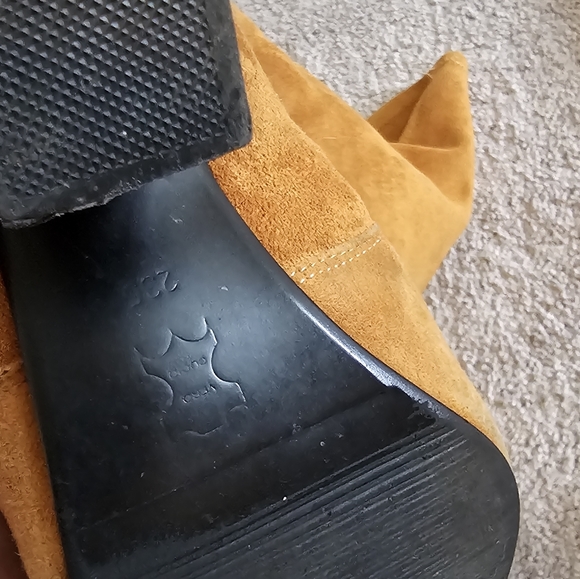 VERO CUOIO CAMEL SUEDE THIGH HIGH BOOTS 6.5 - Picture 12 of 15